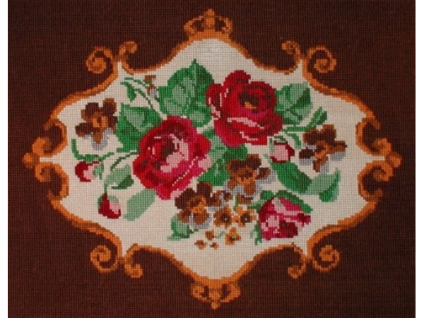 Vintage Needlepoint Floral