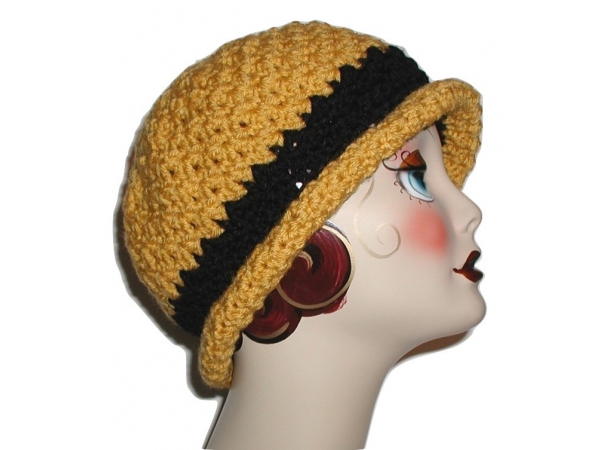 Gold And Black Cloche