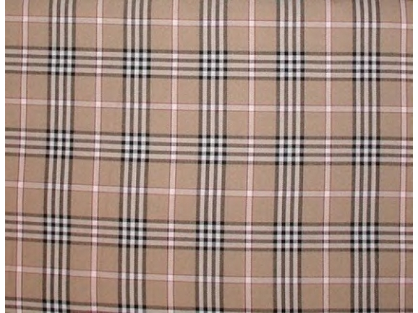 Tan And Black Plaid Fabric