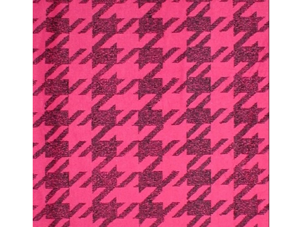Pink Hounds Tooth Fabric