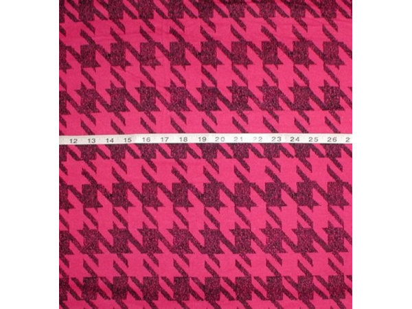 Pink Houndstooth Fabric