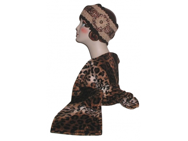 Leopard Fur Winter Scarf