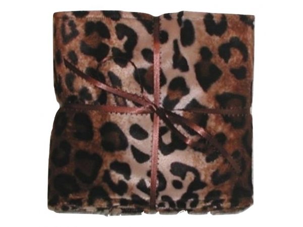 Large Leopard Print Fur Scarf