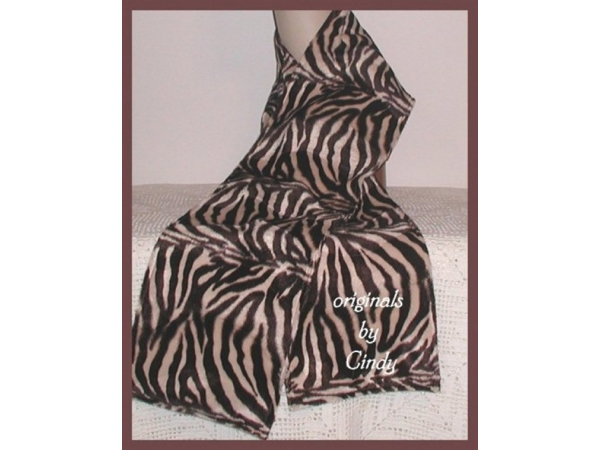 Brown Zebra Fur Scarf