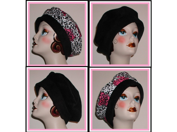 Black Pink Beret