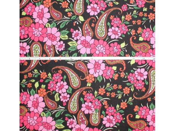 Bright Pink Paisley Fabric