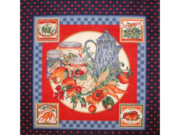 Vintage Vegetables Fabric