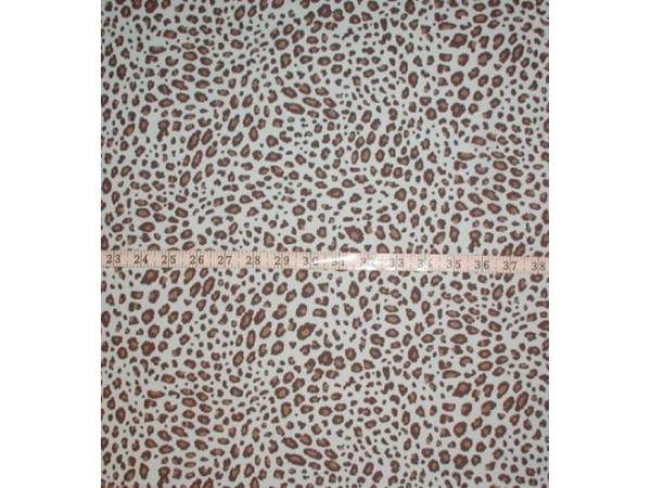 Aqua And Brown Leopard Fabric
