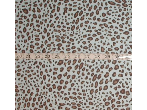 Aqua Blue And Brown Cotton Quilt Fabric