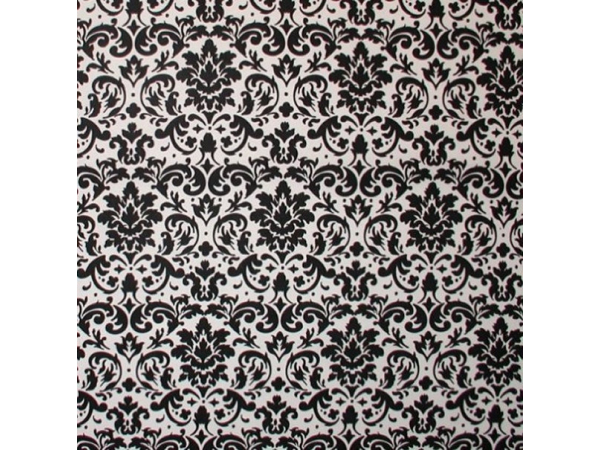 Black And White Damask Quilting Weight Cotton Fabric