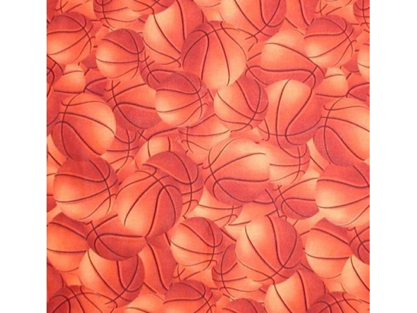 Basketballs Cotton Fabric