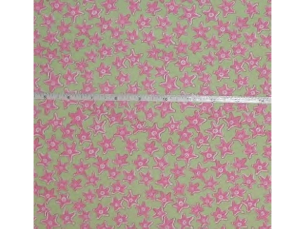 Lime Green Starfish Fabric