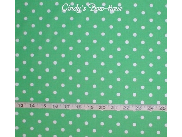 Light Green Polka Dot Cotton Fabric