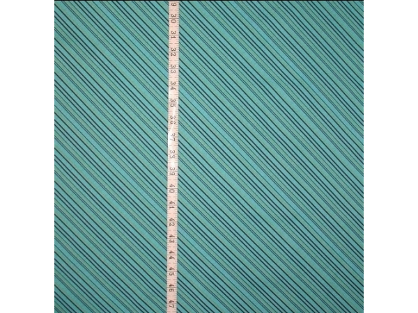 Brown And Turquoise Cotton Fabric