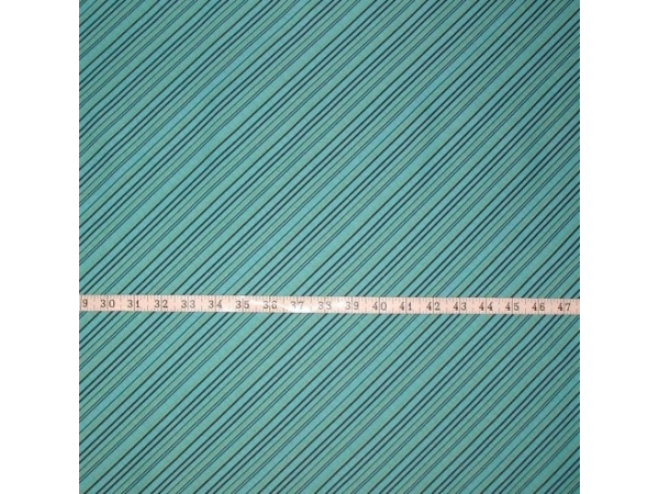 Turquoise Brown Cotton Quilt Fabric