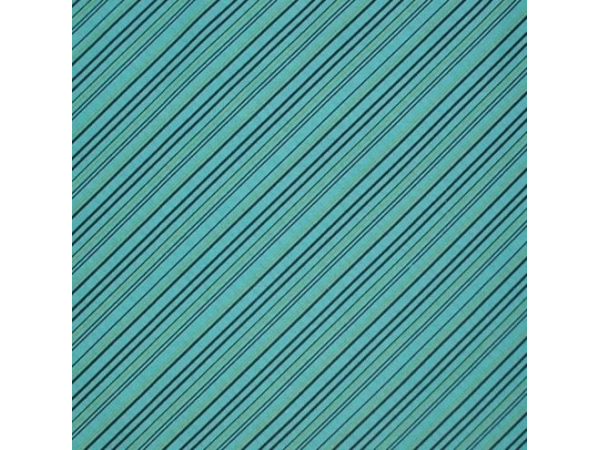 Turquoise And Brown Stripes Cotton Fabric