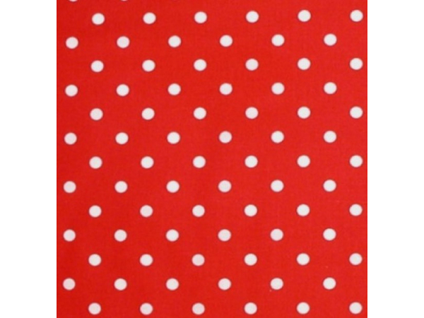 Red And White Polka Dot Cotton Quilting Fabric