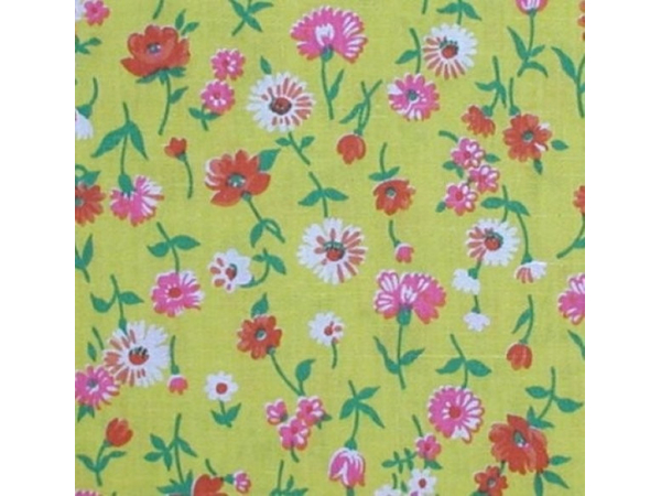 Yellow Vintage Feedsack Fabric