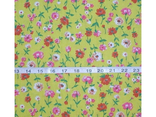 Vintage Yellow Cotton Fabric