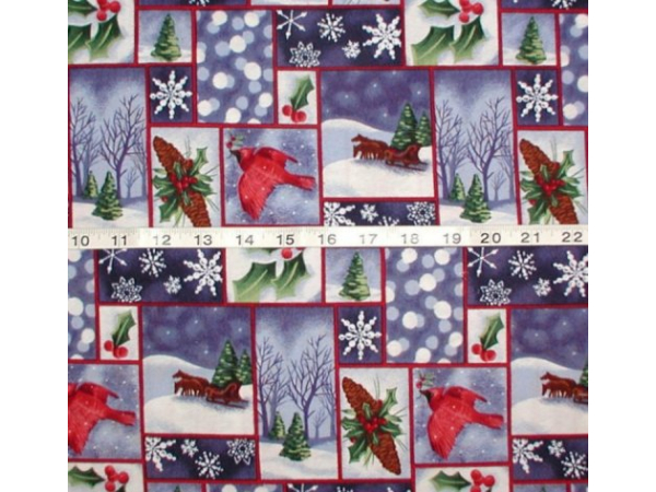 Cardinals Flannel Fabric