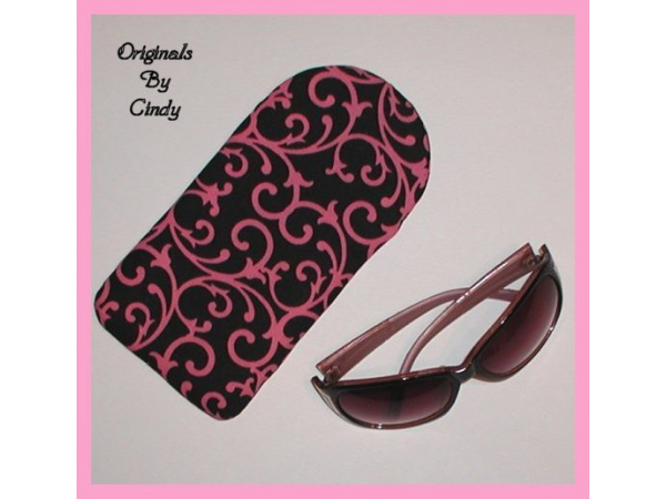 Padded Sunglasses Case Pink Black