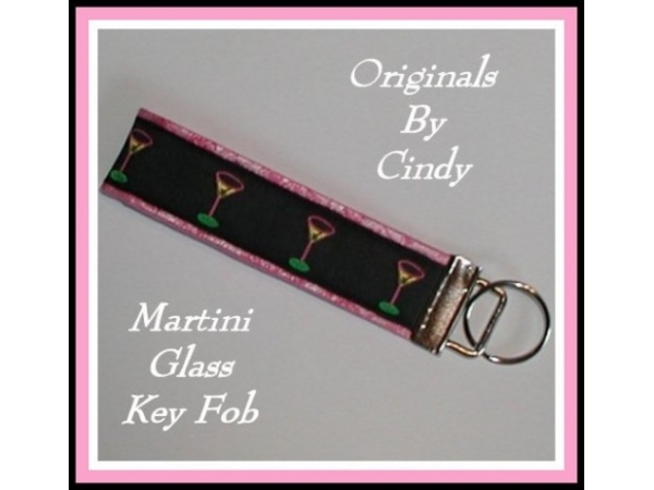 Martini Glasses Key Fob