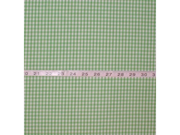 Apple Green Gingham Checks Cotton Quilt Fabric