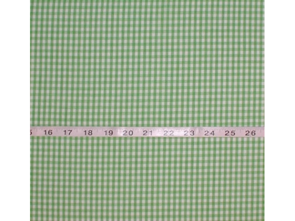 Apple Green Gingham Cotton Fabric