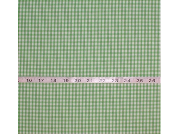 Apple Green Gingham Cotton Fabric