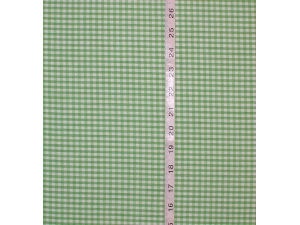 Green Gingham Checks Cotton Fabric