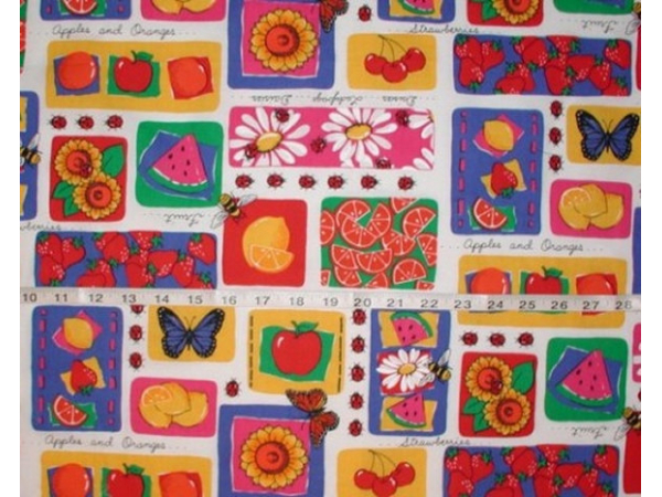 Cotton Fabric With Fruit