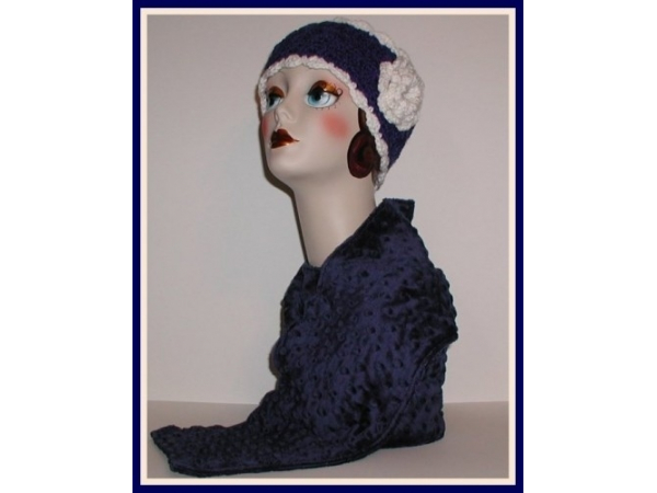 Long Navy Blue Scarf