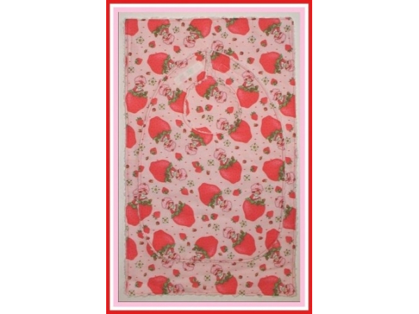 Pink Strawberry Shortcake Burp Cloth