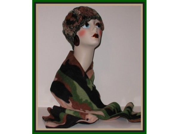 Camo Fleece Scarf Men Women