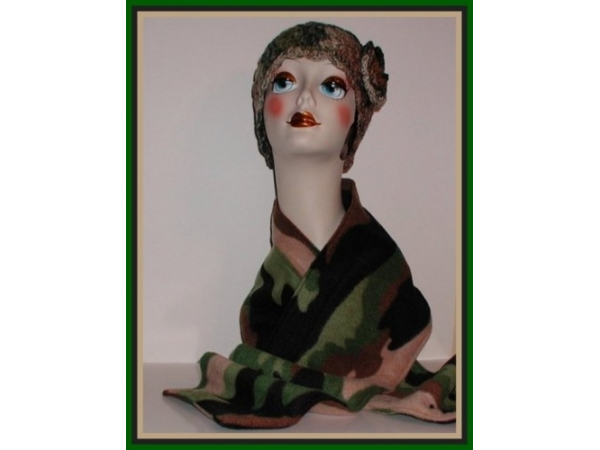 Unisex Camo Fleece Winter Scarf
