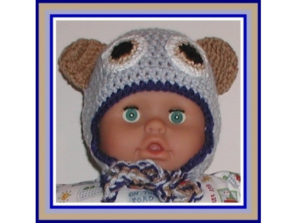Medium Baby Boys Hat Teddy Bear