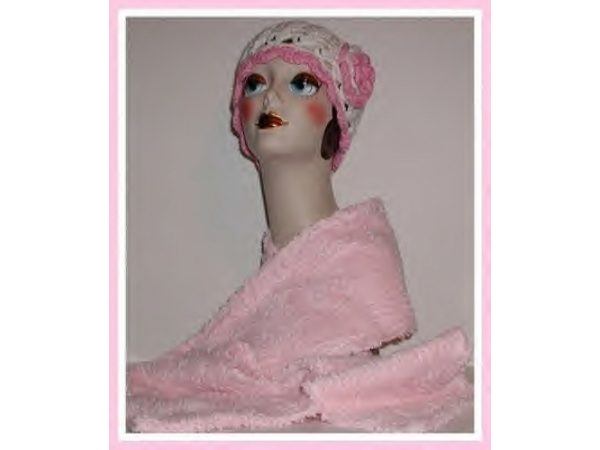 Warm Winter Scarf In Pink Chenille
