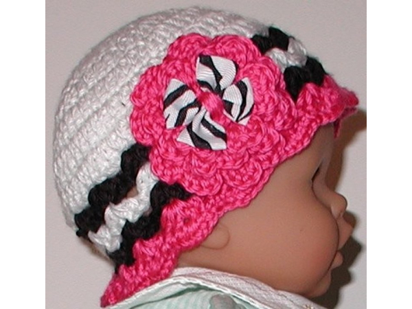 Medium Zebra Baby Hat