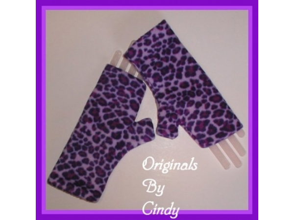 Purple Leopard Gloves