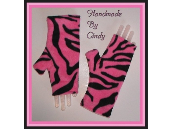 Pink Zebra Gloves