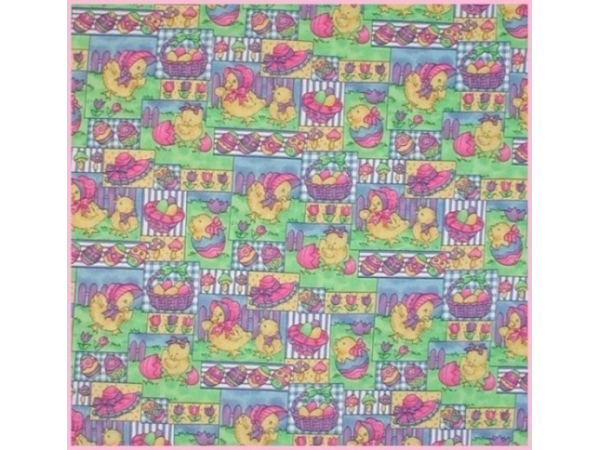 Easter Fabric With Baby Chicks