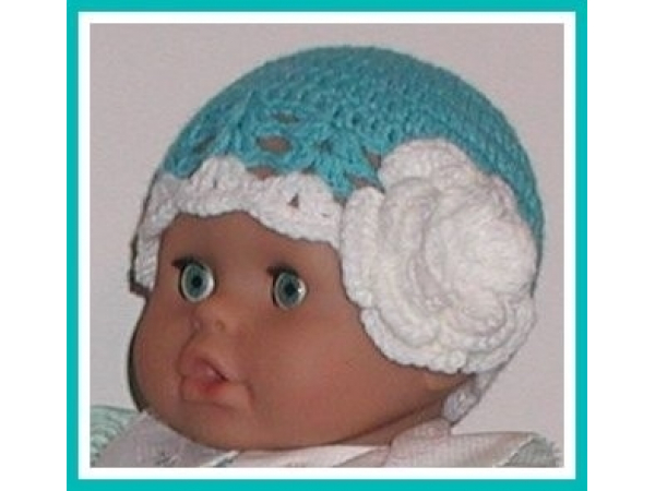 Turquoise Baby Girl Hat