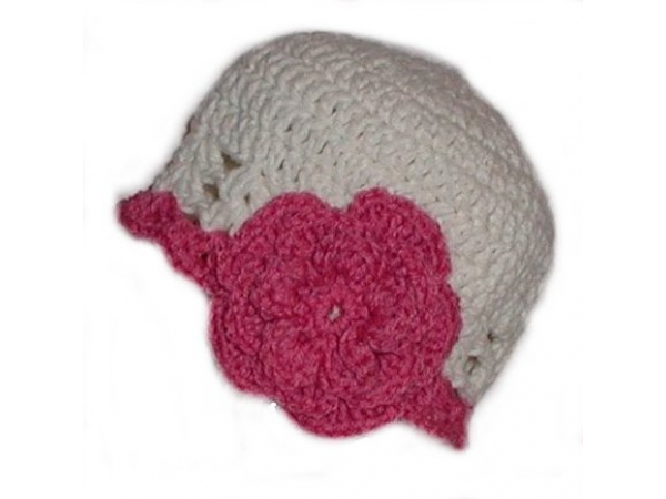 Cream Toddler Girls Hat