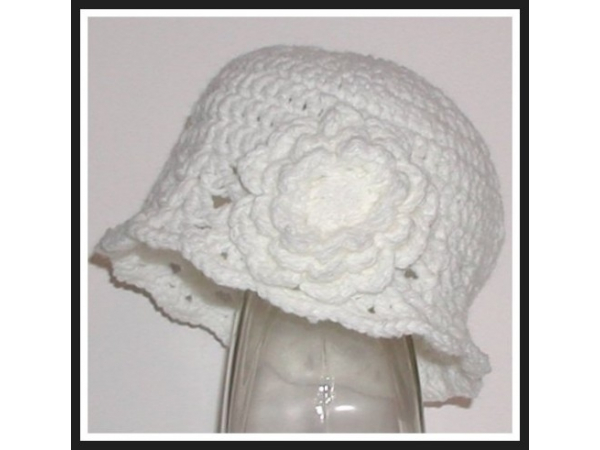 Solid White Hat For Baby Girls