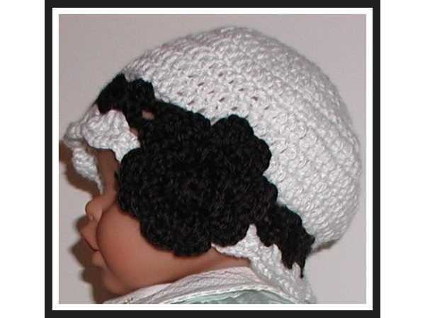 White And Black Hat For Baby Girls