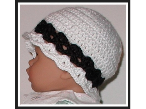 Black White Baby Girl Hat