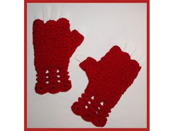 Red Fingerless Gloves