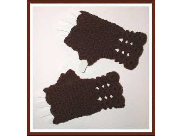 Brown Fingerless Gloves