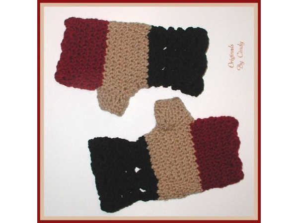 Burgundy Fingerless Gloves