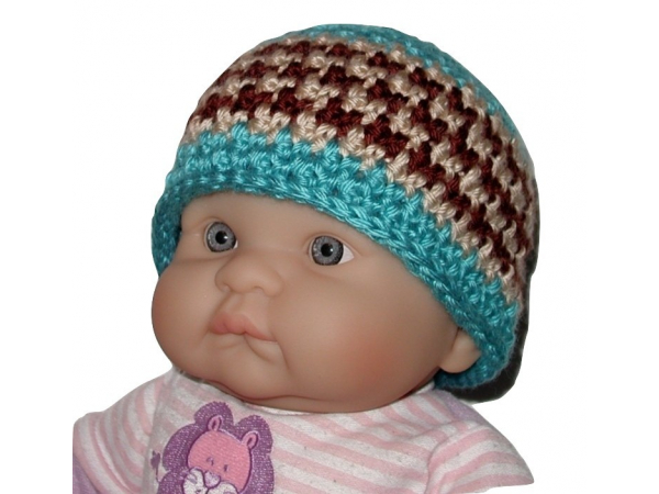 Turquoise Newborn Boys Hat